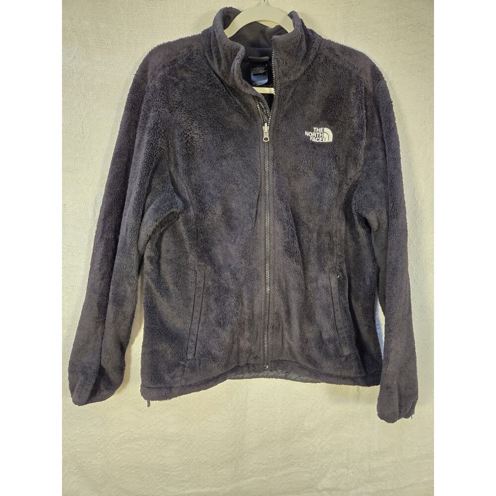 The North Face Womens Fleece Jacket Black Full Zip Soft Cozy Outdoor Size L‎